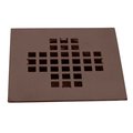 Westbrass Square Shower Drain Cover in Oil Rubbed Bronze D206-SQG-12